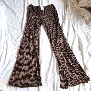Flare pants with funky design.